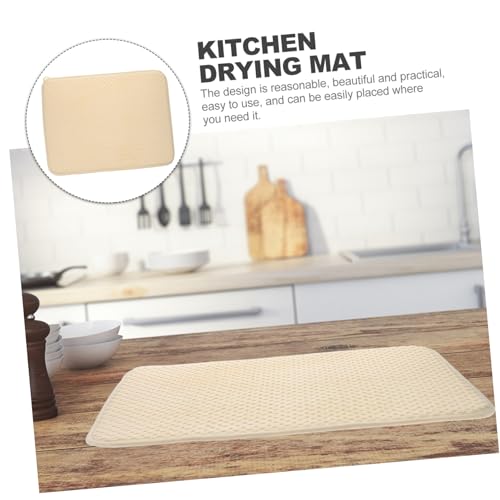 LOLIPPYY Mikrofaser Abtropfmatte Küche Waschbare Trockenmatte Geschirr Wasserabsorbierend Rutschfest Praktische Trocknungsunterlage für Küchenarbeitsplatte und Geschirr von LOLIPPYY