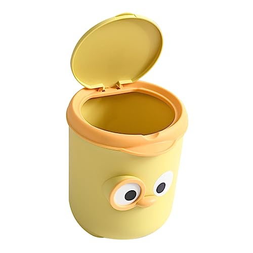 LOLIPPYY Mini Mülleimer mit Klappdeckel Niedlicher Tischabfalleimer für Schlafzimmer Büro und Küche Kompakter Abfallbehälter aus Robustem Material Farbenfroh und Praktisch von LOLIPPYY