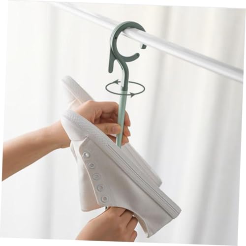 LOLIPPYY Multifunktionaler Schuhhalter mit Drehbarem Doppelhaken Windfestem Design und Clips Robuster Abs pp Schuhtrockenständer für Haus und Schrank Platzsparend und Schonend für Schuhe von LOLIPPYY