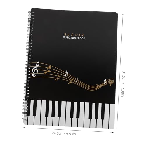 LOLIPPYY Musikordner mit Transparenten Einsteckhüllen Dokumentenmappe für Notenblätter und Musikdokumente Bindbarer Organizer für Musiklehrer Schüler und Musiker Vielseitiger Aktenordner von LOLIPPYY