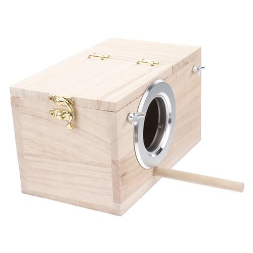 LOLIPPYY Nistkasten aus Holz für Sittiche und Wildvögel Kleine Brutbox mit Schutz vor Wind und Räubern Langlebige Vogelbrutstation für Fenster für Papageien und Nymphensittiche von LOLIPPYY