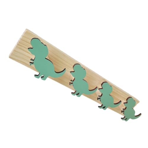 LOLIPPYY Nordischer Wandgarderobenhaken Grün Dinosaurier Design Wandmontierter Kleiderhaken mit Tragkraft Multifunktionaler Garderobenhaken für Mäntel Hüte Taschen und Handtücher im Wohn von LOLIPPYY
