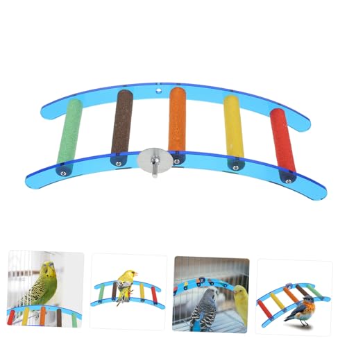 LOLIPPYY Parrot Kletterleiter Acrylbogen für Papageien Käfig Befestigung Standplatz Fördert Gleichgewicht und Aktivität für Kleine Papageien und Vogelzubehör von LOLIPPYY