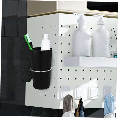 LOLIPPYY Pegboard Becher Kunststoff mit Edelstahlhaken Aufbewahrungslösung für Werkstatt Garage Büro zur Organisation von Werkzeug und Zubehör von LOLIPPYY