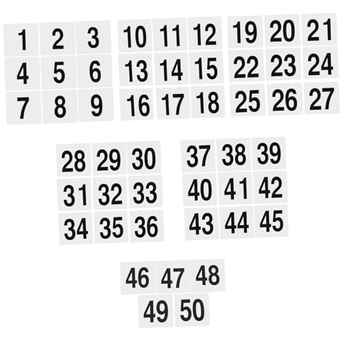 LOLIPPYY Plastik Tischnummern Doppelseitig Bedruckt Wiederverwendbar Robuste Sitzkarten für Hochzeit Restaurant Veranstaltung Tischnummern Lesbar von LOLIPPYY