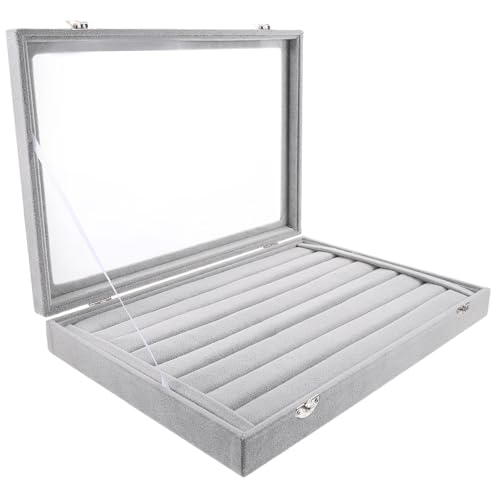 LOLIPPYY Portable Schmuckdisplay Box Ring Organizer mit Großer Kapazität Transparenter Deckel Stabiles Material für Ohrringe Ringe Halsketten Stapelbarer Schmuckkasten für Damen Reise und LOLIPPYY Portable Schmuckdisplay Box Ring Organizer mit Großer Kapazität Transparenter Deckel Stabiles Material für Ohrringe Ringe Halsketten Stapelbarer Schmuckkasten für Damen Reise und von LOLIPPYY