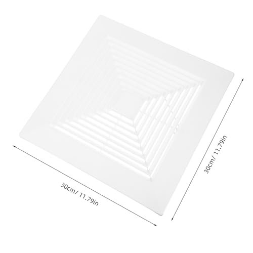 LOLIPPYY Quadratischer Badlüfter-abdeckrahmen mit Federschnappmechanismus Einfache Montage Effiziente Luftzirkulation Minimalistisches Design für Deckenventilation im Badezimmer Weiß von LOLIPPYY