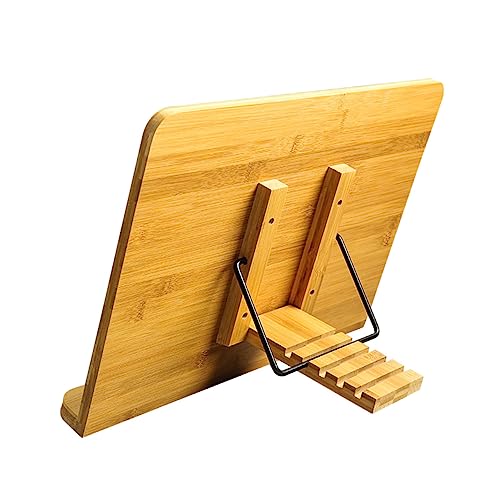 LOLIPPYY Rack -Grafikplatine lesen Buchhalter für Schreibtisch Wohnheim Zeichnung Planke faltbar Lektüre staffelei Bücherregal Desktop-Buchständer Laptophalter Haushaltsvorräte hölzern Gelb von LOLIPPYY