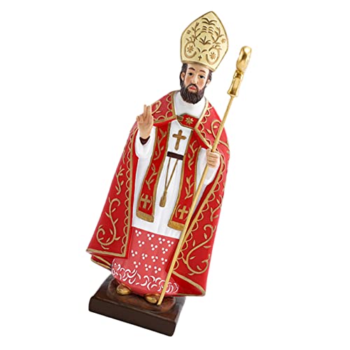 LOLIPPYY Resin Erzbischof Statue Ornament Filigrane Handgefertigte Dekofigur für Religiöse Raumdekoration Stabile Kunstharz Skulptur mit Feiner Verarbeitung Geeignet für Wohnzimmer und Büro von LOLIPPYY