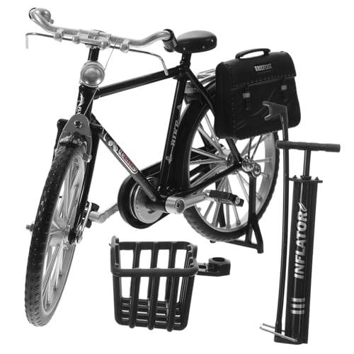 LOLIPPYY Retro Fahrradmodell aus Metall Langlebige Miniatur Dekofigur im Vintage Stil Realistisch Gestaltetes DIY Bike Ornament für Home Office und Sammler Leicht und Robust von LOLIPPYY