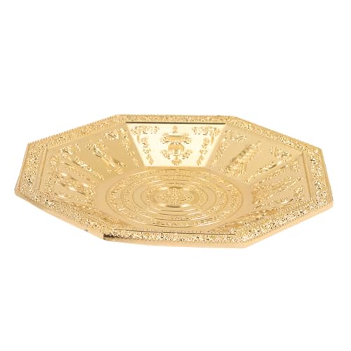 LOLIPPYY Retro Goldfarbene Oktogonale Buddhistische Feuerschale aus Metall Feuerfestes Opfertablett mit Kreativem Glücksmuster Stabiler Tempel und Dekorationsteller zum Schutz und Räuchern LOLIPPYY Retro Goldfarbene Oktogonale Buddhistische Feuerschale aus Metall Feuerfestes Opfertablett mit Kreativem Glücksmuster Stabiler Tempel und Dekorationsteller zum Schutz und Räuchern von LOLIPPYY