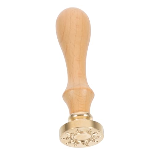 LOLIPPYY Retro Wachssiegel mit Kupferkopf Originelles Muster Langlebiger Stempel für Hochzeitseinladungen Briefumschläge Grußkarten Glatte Striche Einfache Handhabung DIY von LOLIPPYY