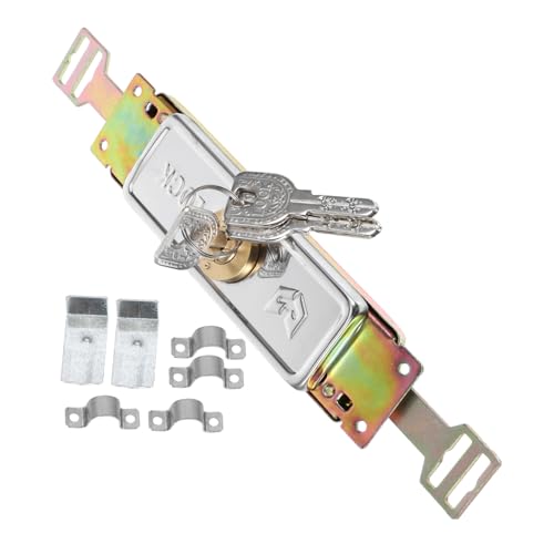 LOLIPPYY Robustes Garagentor Schloss mit Kupferkern Türriegel für Rollläden Einfache Montage Klassisches Kreuz Design Sicherheitsschloss mit Schlüsseln für Lager und Garage von LOLIPPYY