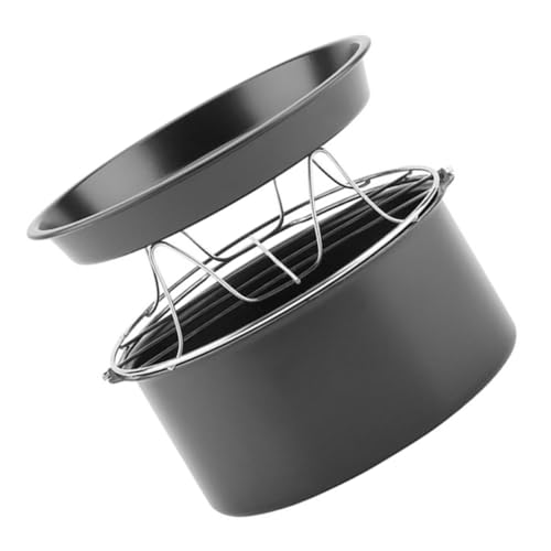 LOLIPPYY Runde Backform Set aus Edelstahl für Heißluftfritteuse Multifunktionales Zubehör zum Backen von Kuchen Pizza und Dämpfen Lebensmittelecht Vielseitig Einsetzbar LOLIPPYY Runde Backform Set aus Edelstahl für Heißluftfritteuse Multifunktionales Zubehör zum Backen von Kuchen Pizza und Dämpfen Lebensmittelecht Vielseitig Einsetzbar von LOLIPPYY