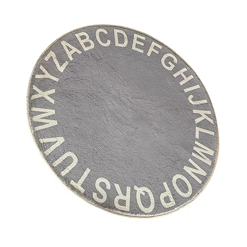 LOLIPPYY Runde Krabbeldecke Weiche Kinderspielmatte mit Alphabet Design Langlebiger und Komfortabler Teppich für Junge Mädchen Krabbeln und Schlafen im Kinderzimmer von LOLIPPYY