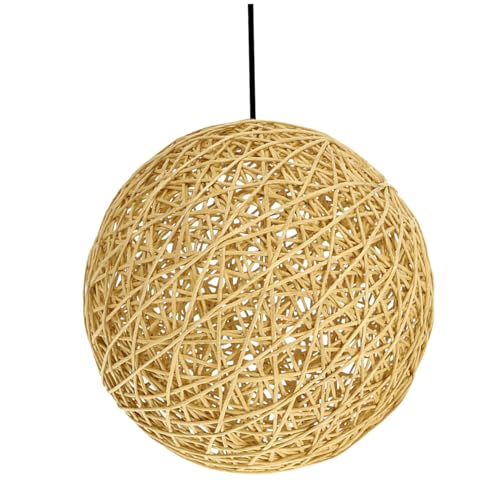 LOLIPPYY Rustikaler Lampenschirm aus Gewebtem Rattan Lampenabdeckung für Hängelampe und Deckenleuchte Leichter Natürlicher Lampenschirm für Warmes Blendfreies Licht Einfache Montage für LOLIPPYY Rustikaler Lampenschirm aus Gewebtem Rattan Lampenabdeckung für Hängelampe und Deckenleuchte Leichter Natürlicher Lampenschirm für Warmes Blendfreies Licht Einfache Montage für von LOLIPPYY