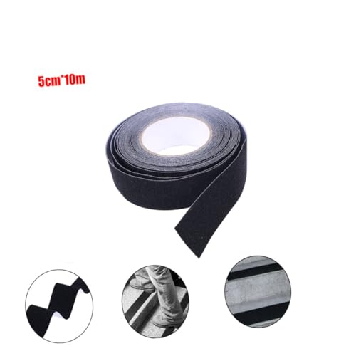 LOLIPPYY Rutsch Band Breit Selbstklebendes Stark Haftendes PVC Klebeband für Rutschfeste Böden und Treppen Zuschneidbar Geeignet für Fliesen Holz Leitern Rampen Schwarz von LOLIPPYY