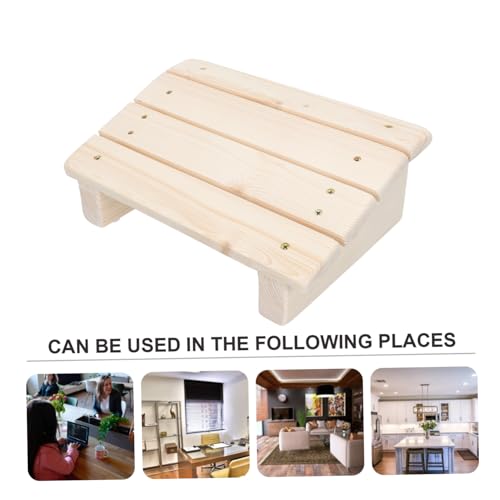 LOLIPPYY Schräger Holz Fußhocker unter Schreibtisch Ergonomische Fußstütze für Büro und Zuhause Leicht Tragbar rutschfest Robust für Erwachsene von LOLIPPYY