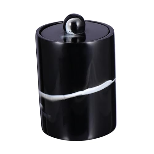LOLIPPYY Schwarze Harz Aufbewahrungsbox mit Abnehmbarem Deckel Runde Zahnstäbchen und Wattestäbchen Box Vielseitiger Organizer für Bad Küche und Büro Leicht zu Reinigen Stilvolles Design LOLIPPYY Schwarze Harz Aufbewahrungsbox mit Abnehmbarem Deckel Runde Zahnstäbchen und Wattestäbchen Box Vielseitiger Organizer für Bad Küche und Büro Leicht zu Reinigen Stilvolles Design von LOLIPPYY