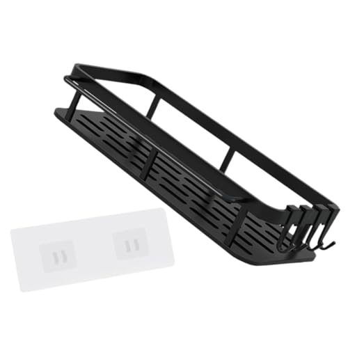 LOLIPPYY Schwarzes Edelstahl Duschregal ohne Bohren Selbstklebend Badezimmer Wandablage Multifunktional Platzsparend für Shampoo Seife Bad Küche Organizer LOLIPPYY Schwarzes Edelstahl Duschregal ohne Bohren Selbstklebend Badezimmer Wandablage Multifunktional Platzsparend für Shampoo Seife Bad Küche Organizer von LOLIPPYY