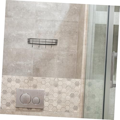 LOLIPPYY Schwarzes Wandregal Haken Atmungsaktivem Design Einfach zu Montieren Rostfrei und Stabil Vielseitig Nutzbar als Küchen Badezimmer Metallregal von LOLIPPYY