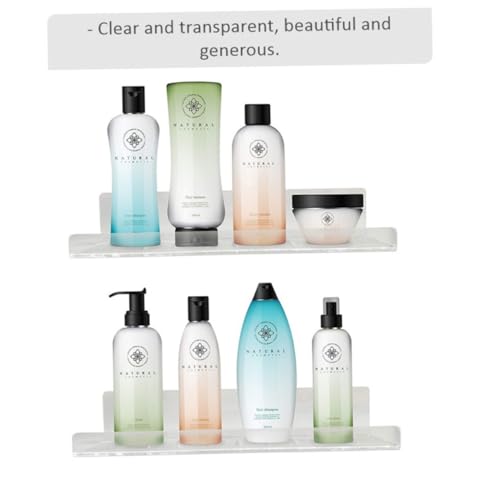 LOLIPPYY Schwebendes Acryl Wandregal Transparent Klar für Wohnzimmer Schlafzimmer Büro Rundes Design Kratzfest Vielseitig Montierbares Displayregal für Bücher und Dekoration Modernes von LOLIPPYY