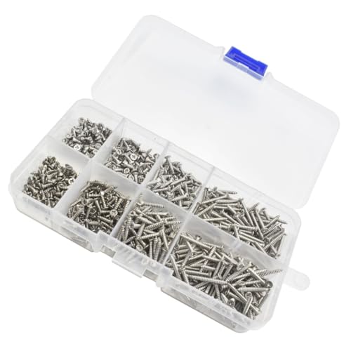 LOLIPPYY Selbstschneidende Schrauben Carbonstahl Flachkopf Kreuzschlitz Holzschrauben Sortiment für Möbelbau und Trockenbau Robuste Vielseitige Befestigungslösung LOLIPPYY Selbstschneidende Schrauben Carbonstahl Flachkopf Kreuzschlitz Holzschrauben Sortiment für Möbelbau und Trockenbau Robuste Vielseitige Befestigungslösung von LOLIPPYY