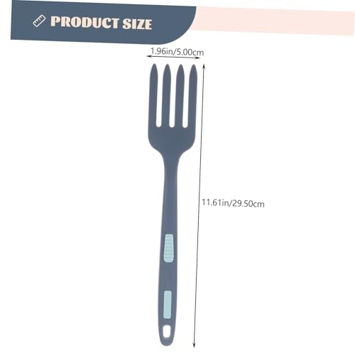LOLIPPYY Silikon Küchen Nudelgabel Ergonomisch Langer Griff Rutschfest Spaghetti Serviergabel Reusable Fried Noodle Fork Küchenhelfer von LOLIPPYY