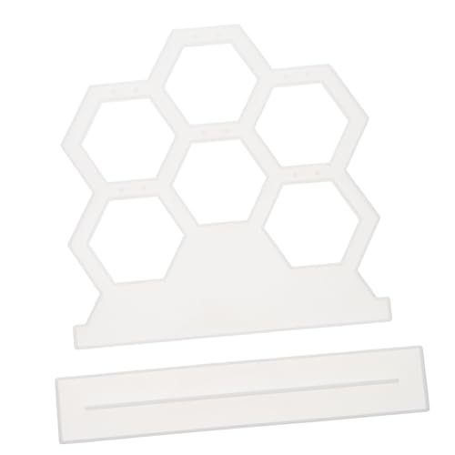LOLIPPYY Silikonform Hexagonal Ohrringhalter Gießform Flexibel Wiederverwendbar DIY Epoxidharz Schmuckständer Form Originelles Basteln Zubehör von LOLIPPYY