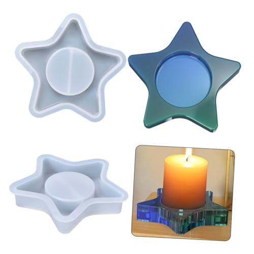 LOLIPPYY Silikonform Kerzenhalter Fünf Zackiger Stern DIY Gießform für Epoxidharz Kristall Dekoration Tisch Ornament Handwerk Silikon Kerzenständer Form LOLIPPYY Silikonform Kerzenhalter Fünf Zackiger Stern DIY Gießform für Epoxidharz Kristall Dekoration Tisch Ornament Handwerk Silikon Kerzenständer Form von LOLIPPYY