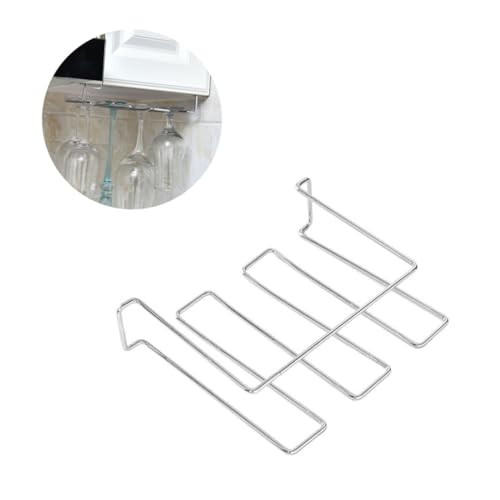 LOLIPPYY Stilvoller Edelstahl Weinglashalter Unterhängend Stemware Rack Platzsparend Für Bar Küche Robust Rostfrei Einfach Zu Montieren von LOLIPPYY