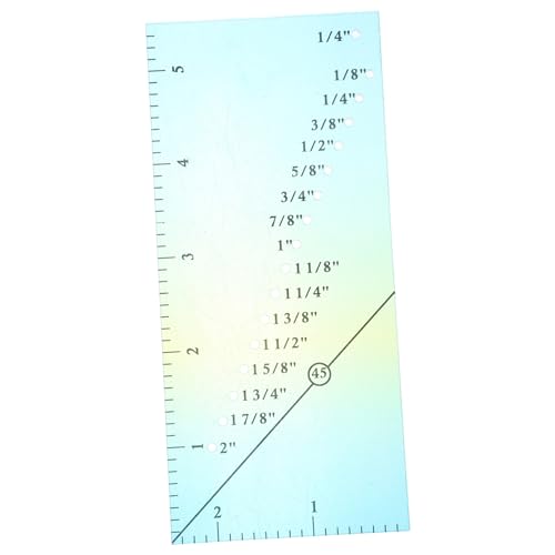 LOLIPPYY Stitch Ruler für Nähen und Patchwork Präzises Messlineal mit Farbverlauf Verschleißfestes DIY Quiltmaßband Nahtgenaue Handarbeitshilfe ohne Werkzeug für Haushaltsnähmaschinen von LOLIPPYY