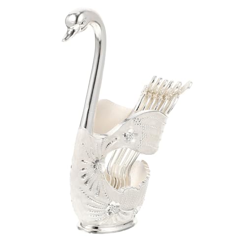 LOLIPPYY Swan Löffelhalter mit Metall Dessertlöffeln und Schwanenbasis Eleganter Servierlöffel für Kaffee Obst Partys und Hochzeitstafel Rostfreier Edelstahl Vintage Stil Rutschfest und LOLIPPYY Swan Löffelhalter mit Metall Dessertlöffeln und Schwanenbasis Eleganter Servierlöffel für Kaffee Obst Partys und Hochzeitstafel Rostfreier Edelstahl Vintage Stil Rutschfest und von LOLIPPYY