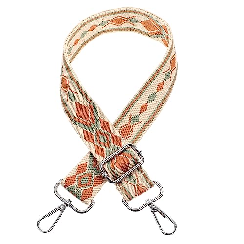 LOLIPPYY Verstellbarer Schultergurt Im Ethnischen Stil Für Handtaschen Taschenriemen Für Shopping Und Alltag Leicht Und Dekorativ Teilige Grün-braune Farbkonfiguration Mit Silbernen von LOLIPPYY