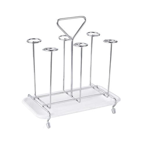 LOLIPPYY Tassenhalter aus Stabilem mit Quadratischer Basis Schnelltrocknendes Abtropfgestell für Gläser Becher und Flaschen Küchenorganizer für Tisch und Schrank Stilvolles von LOLIPPYY