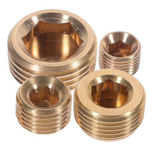 LOLIPPYY Teiliges Messing Rohrfittings Hitze und Verschleißbeständige Sprinkler Endstopfen mit Innensechskant Vielseitige bis Npt Langlebig und Leicht für Garten und Werkstattanwendungen von LOLIPPYY