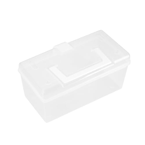 LOLIPPYY Tragbare Medizinbox Kunststoff Aufbewahrungsbox mit Verschluss und Griff Großer Kapazität Transparent Multifunktional für Notfall und Behandlung Praktischer Medizinschrank von LOLIPPYY