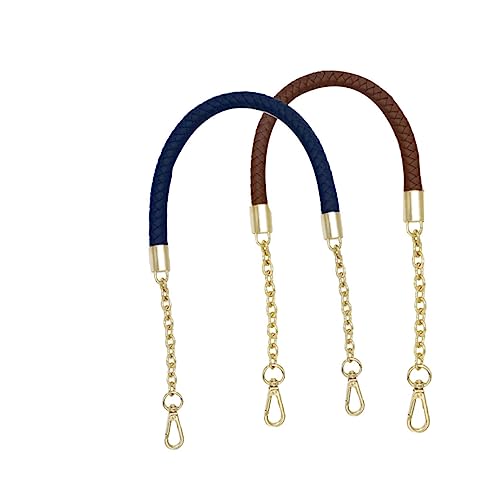LOLIPPYY Ersatzriemen Für Handtaschen Aus Dickem Pu-Leder Mit Metallkette Und Schnalle Für Damen-handtaschen -taschenzubehör Blau Langlebig Und Modisch von LOLIPPYY