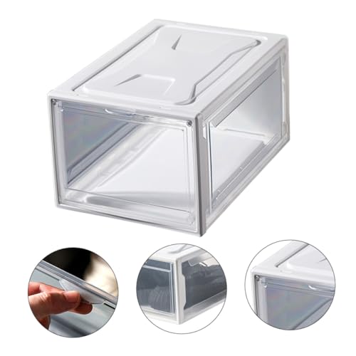 LOLIPPYY Transparente Stapelbare Schuhbox aus Umweltfreundlichem Kunststoff und PP Praktische Aufbewahrungsbox mit Klappdeckel Großer Fassungsvermögen Kratzfest für Schuhe Socken Kleidung LOLIPPYY Transparente Stapelbare Schuhbox aus Umweltfreundlichem Kunststoff und PP Praktische Aufbewahrungsbox mit Klappdeckel Großer Fassungsvermögen Kratzfest für Schuhe Socken Kleidung von LOLIPPYY