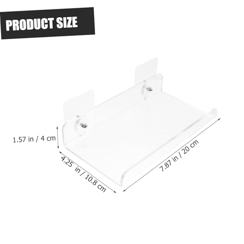 LOLIPPYY Transparenter Acryl Wandregal Aufsteller für Schallplatten und Bücher Langlebiger Vinyl Record Halter Platzsparend Stilvoll für Wohn Arbeitszimmer Einfache Anbringung von LOLIPPYY