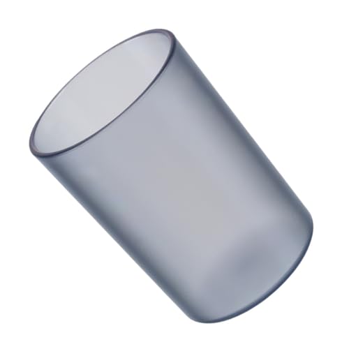 LOLIPPYY Transparenter Zahnputzbecher aus Robustem Glatte Oberfläche Geruchsneutral Vielseitig als Trink und Mundbecher für Badezimmer Sicher für Erwachsene und Modernes Graues Design von LOLIPPYY