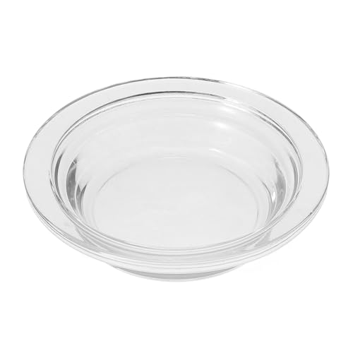LOLIPPYY Transparentes Glas Aromalampe Tablett Ersatzplatte für Duftlampe und Wachswärmer Hitzebeständige Kerzenwärmer Schale Dekoratives Aromatherapie Zubehör von LOLIPPYY