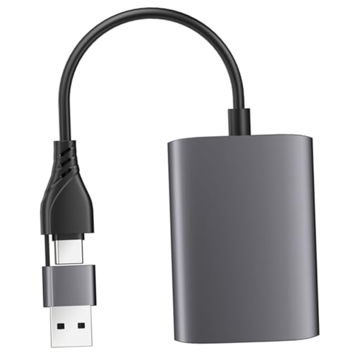 LOLIPPYY Type C USB Hub mit Dual Video Adapter USB Erweiterung für Laptop Schneller Datentransfer Dual Monitor Unterstützung Kompatibel mit Pc Tablet Smartphone Tiefgrau LOLIPPYY Type C USB Hub mit Dual Video Adapter USB Erweiterung für Laptop Schneller Datentransfer Dual Monitor Unterstützung Kompatibel mit Pc Tablet Smartphone Tiefgrau von LOLIPPYY