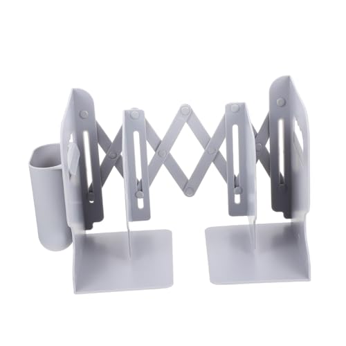LOLIPPYY Verstellbare Buchstütze mit Integriertem Stiftehalter Desktop Organizer Robustes Skalierbares Bücherregal für Büro und Zuhause Praktische Aufbewahrungslösung von LOLIPPYY