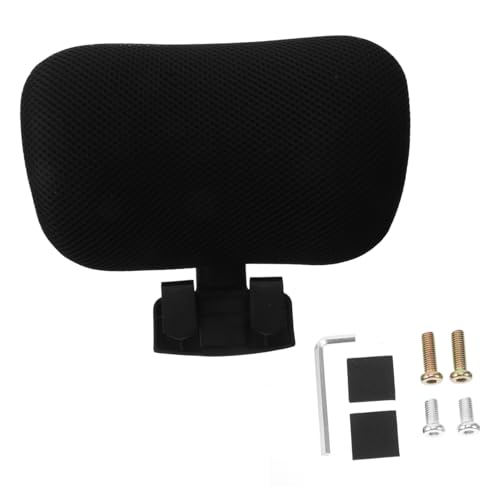 LOLIPPYY Verstellbare Kopfstütze für Bürostuhl mit Nackenstütze Höhenverstellbarer Sitzaufbau Ergonomisches Nackenkissen für Schreibtischstuhl und Gaming Chair Stabiles Material Schwarz von LOLIPPYY
