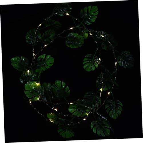 LOLIPPYY Vine Lichterkette Monstera Leds Kupferdraht Party Deko Innen Außen Tropische Hängelampe für Hochzeit Geburtstag Wohnzimmer von LOLIPPYY