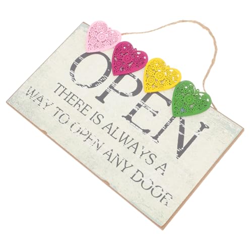 LOLIPPYY Vintage Holzschild Open Retro Türschild für Geschäft Bar Dekoratives Robustes Warmes Holz türschild mit Feiner Verarbeitung für Restaurant Laden und Salon von LOLIPPYY