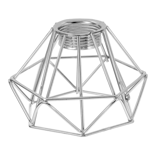 LOLIPPYY Vintage Metall Lampenschirm Diamantform Kleiner Hängelampenschirm aus Metall Kreatives Hohlmuster Einfacher Aufbau Langlebiges Design für Esszimmer Arbeitszimmer Bar Tischlampe von LOLIPPYY