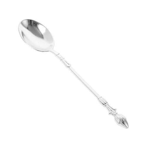 LOLIPPYY Vintage Mini Dessertlöffel aus Legierung Eleganter Kaffeelöffel und Kuchengabel Vielseitiger Kleiner Teelöffel für Kaffee Dessert Obst Stilvoll für Küche und Zuhause Silberfarben LOLIPPYY Vintage Mini Dessertlöffel aus Legierung Eleganter Kaffeelöffel und Kuchengabel Vielseitiger Kleiner Teelöffel für Kaffee Dessert Obst Stilvoll für Küche und Zuhause Silberfarben von LOLIPPYY