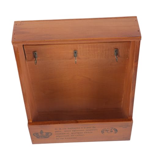 LOLIPPYY Vintage Schlüsselkasten Holz mit Schlüsselhaken Wandmontage Multifunktionale Sundries Box für Wohnzimmer Dekoration Praktische Aufbewahrung Leicht zum Aufhängen Stilvolle LOLIPPYY Vintage Schlüsselkasten Holz mit Schlüsselhaken Wandmontage Multifunktionale Sundries Box für Wohnzimmer Dekoration Praktische Aufbewahrung Leicht zum Aufhängen Stilvolle von LOLIPPYY